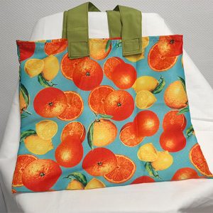 Sac cabas artisanal motif orange et citron