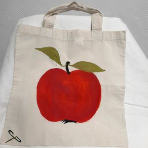 Tote bag personnalisé motif pomme